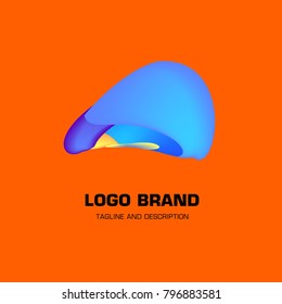 Vector colorful liquid abstract logo design
