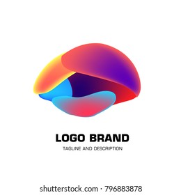 Vector colorful liquid abstract logo design
