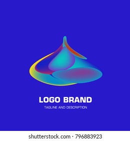 Vector colorful liquid abstract logo design