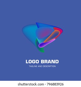 Vector colorful liquid abstract logo design
