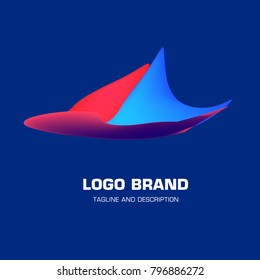 Vector colorful liquid abstract logo design