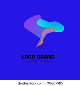 Vector colorful liquid abstract logo design