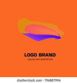 Vector colorful liquid abstract logo design