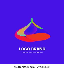 Vector colorful liquid abstract logo design