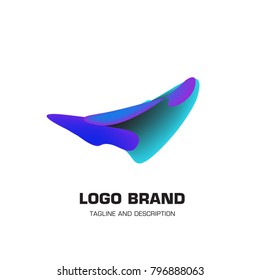 Vector colorful liquid abstract logo design