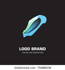 Vector colorful liquid abstract logo design