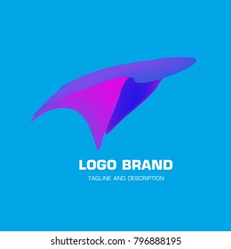 Vector colorful liquid abstract logo design