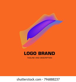 Vector colorful liquid abstract logo design