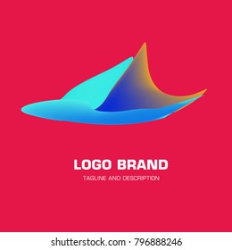 Vector colorful liquid abstract logo design