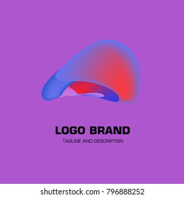 Vector colorful liquid abstract logo design