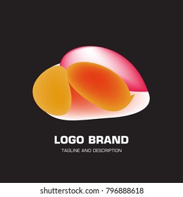 Vector colorful liquid abstract logo design
