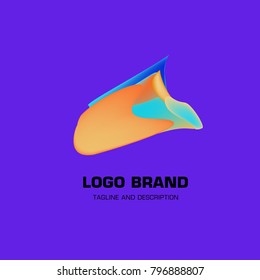 Vector colorful liquid abstract logo design