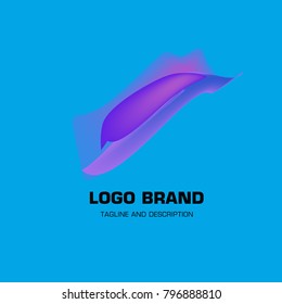Vector colorful liquid abstract logo design