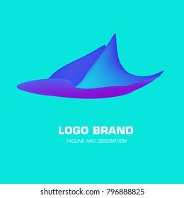 Vector colorful liquid abstract logo design