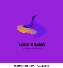 Vector colorful liquid abstract logo design