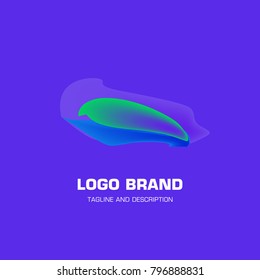 Vector colorful liquid abstract logo design