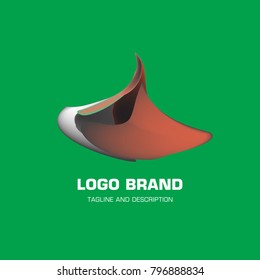 Vector colorful liquid abstract logo design