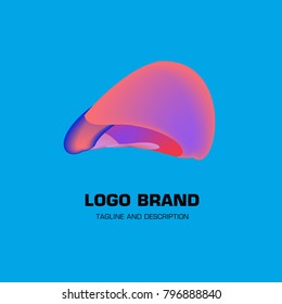 Vector colorful liquid abstract logo design
