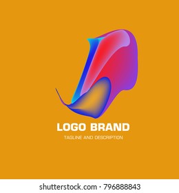 Vector colorful liquid abstract logo design