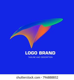 Vector colorful liquid abstract logo design
