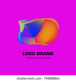 Vector colorful liquid abstract logo design