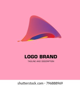 Vector colorful liquid abstract logo design