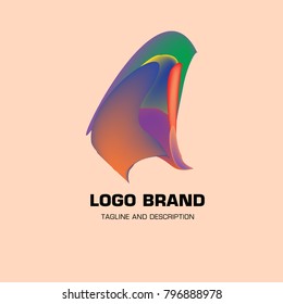 Vector colorful liquid abstract logo design