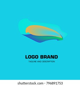 Vector colorful liquid abstract logo design