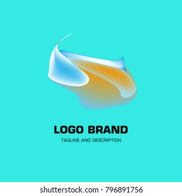 Vector colorful liquid abstract logo design