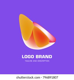Vector colorful liquid abstract logo design