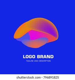 Vector colorful liquid abstract logo design