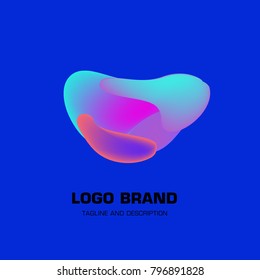 Vector colorful liquid abstract logo design