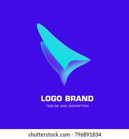 Vector colorful liquid abstract logo design