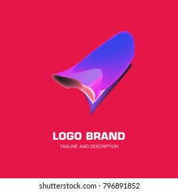 Vector colorful liquid abstract logo design