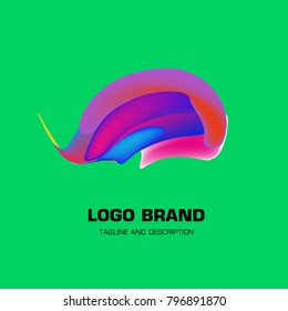Vector colorful liquid abstract logo design