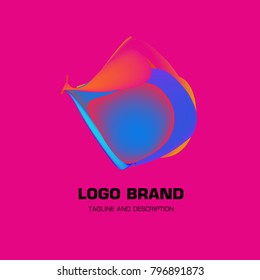 Vector colorful liquid abstract logo design