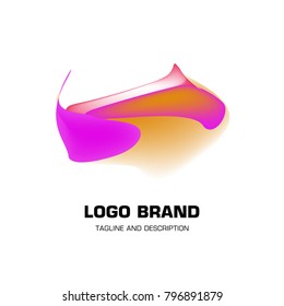 Vector colorful liquid abstract logo design