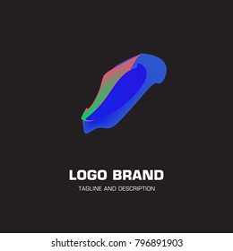 Vector colorful liquid abstract logo design