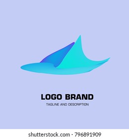 Vector colorful liquid abstract logo design