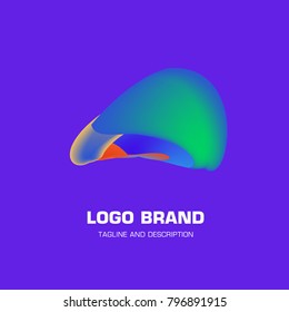 Vector colorful liquid abstract logo design