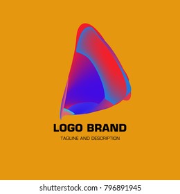 Vector colorful liquid abstract logo design