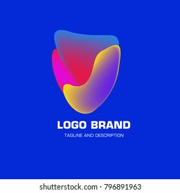 Vector colorful liquid abstract logo design