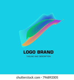 Vector colorful liquid abstract logo design