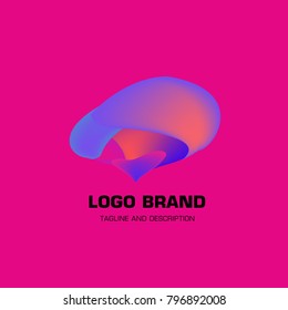 Vector colorful liquid abstract logo design