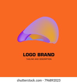 Vector colorful liquid abstract logo design