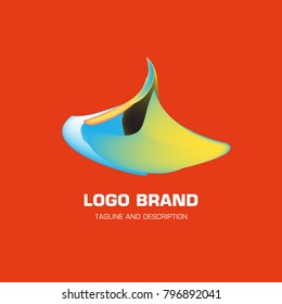 Vector colorful liquid abstract logo design