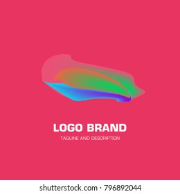 Vector colorful liquid abstract logo design