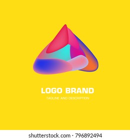 Vector colorful liquid abstract logo design