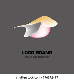 Vector colorful liquid abstract logo design