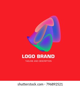Vector colorful liquid abstract logo design